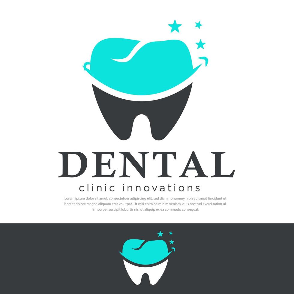 logo della clinica odontoiatrica sorriso modello astratto di vettore di progettazione dentale. icona del concetto di logotipo dentista.