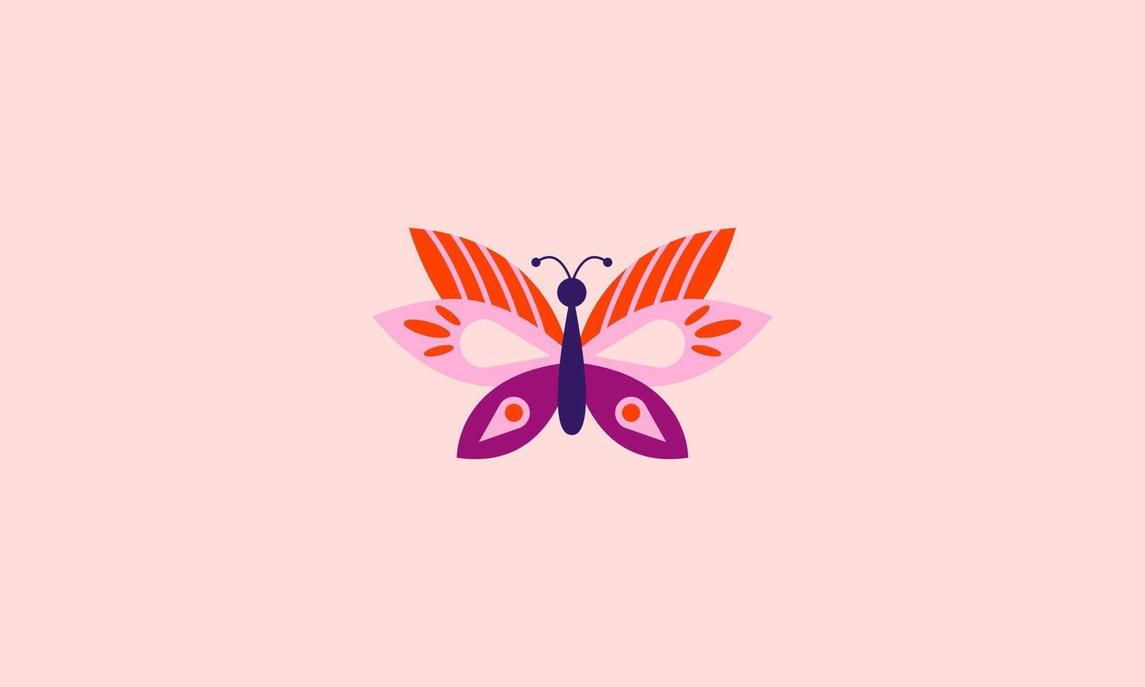 vettore illustrazione di farfalla bellezza piatto design