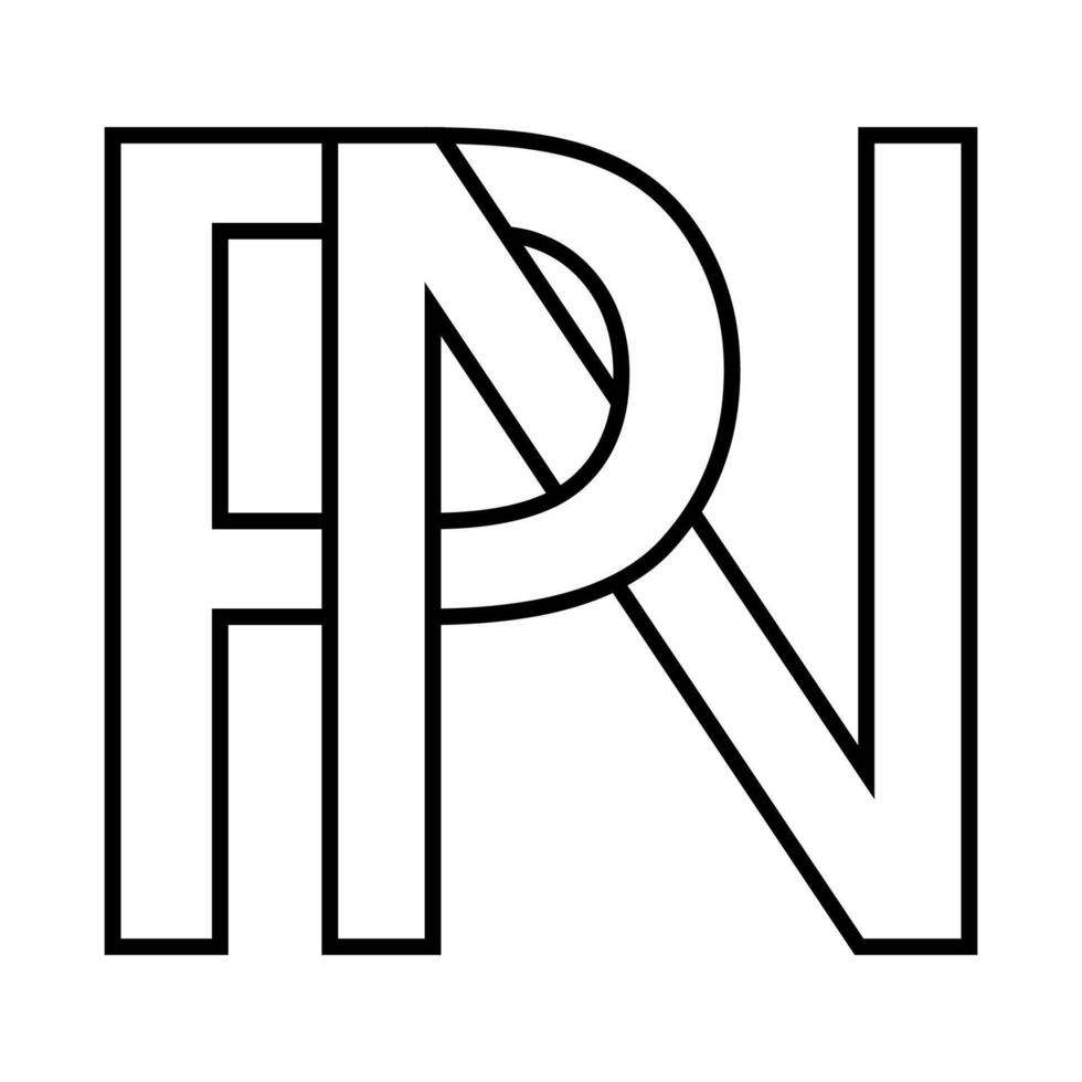 logo cartello pn, np icona Doppio lettere logotipo p n vettore