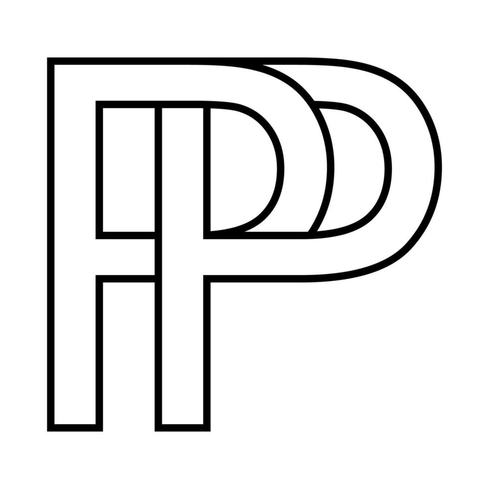 logo cartello pp, p icona Doppio lettere logotipo p vettore