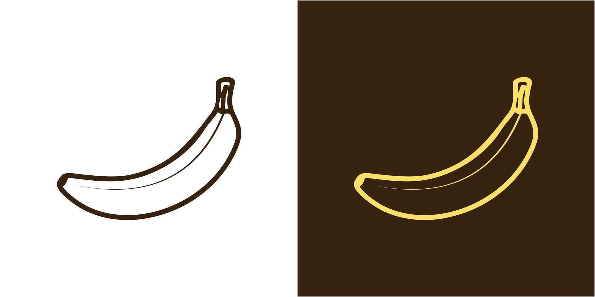 linea arte Banana vettore design