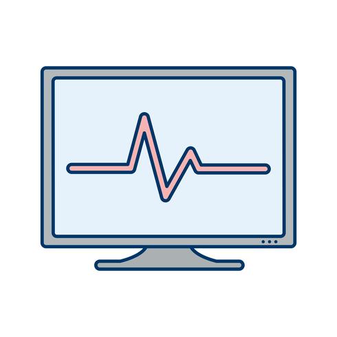 Icona di vettore ECG