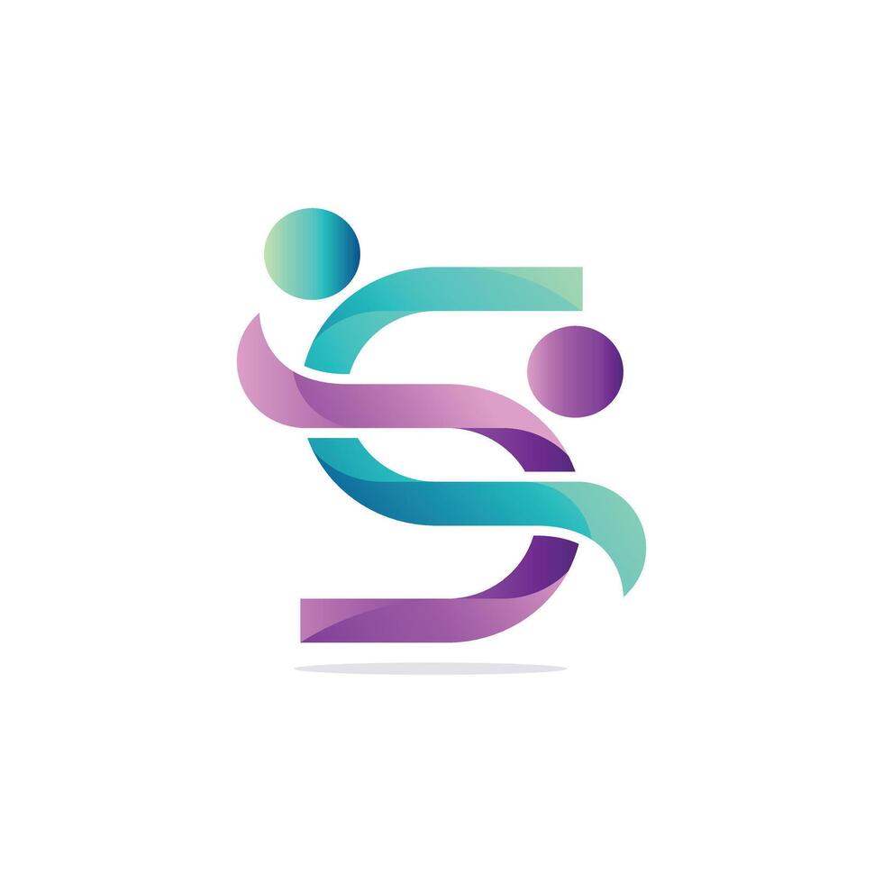 astratto lettera S design logo. vettore