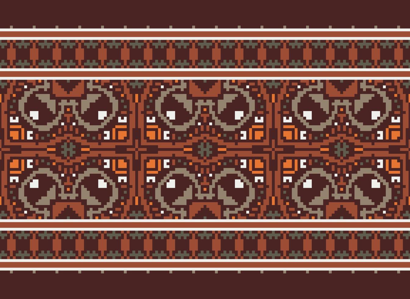 pixel etnico modello vettore sfondo. senza soluzione di continuità modello tradizionale, design per sfondo, sfondo, batik, tessuto, tappeto, vestiario, avvolgere, e tessile.etnico modello vettore illustrazione.