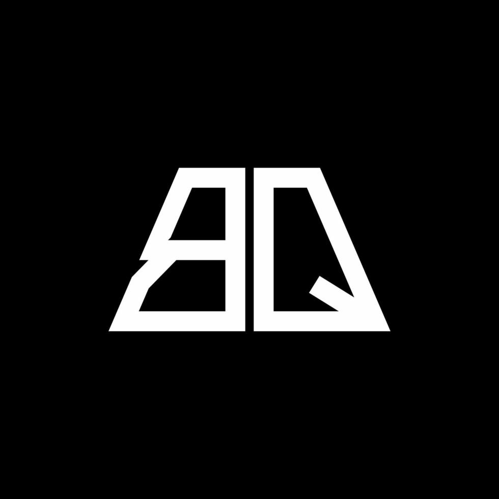 bq logo astratto monogramma isolato su sfondo nero vettore