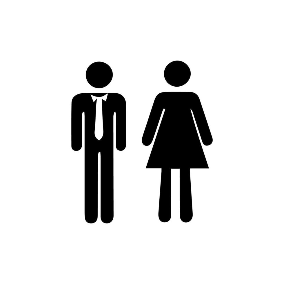 ragazze e ragazzi toilette cartello. uomini e donne toilette icona. gabinetto icona cartello simbolo. vettore illustrazione.