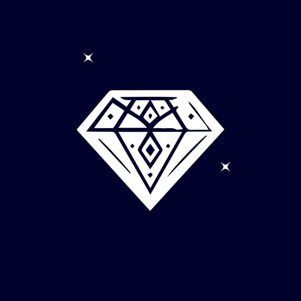 diamante nel un' piatto stile. astratto nero diamante icona. vettore icona logo gratuito