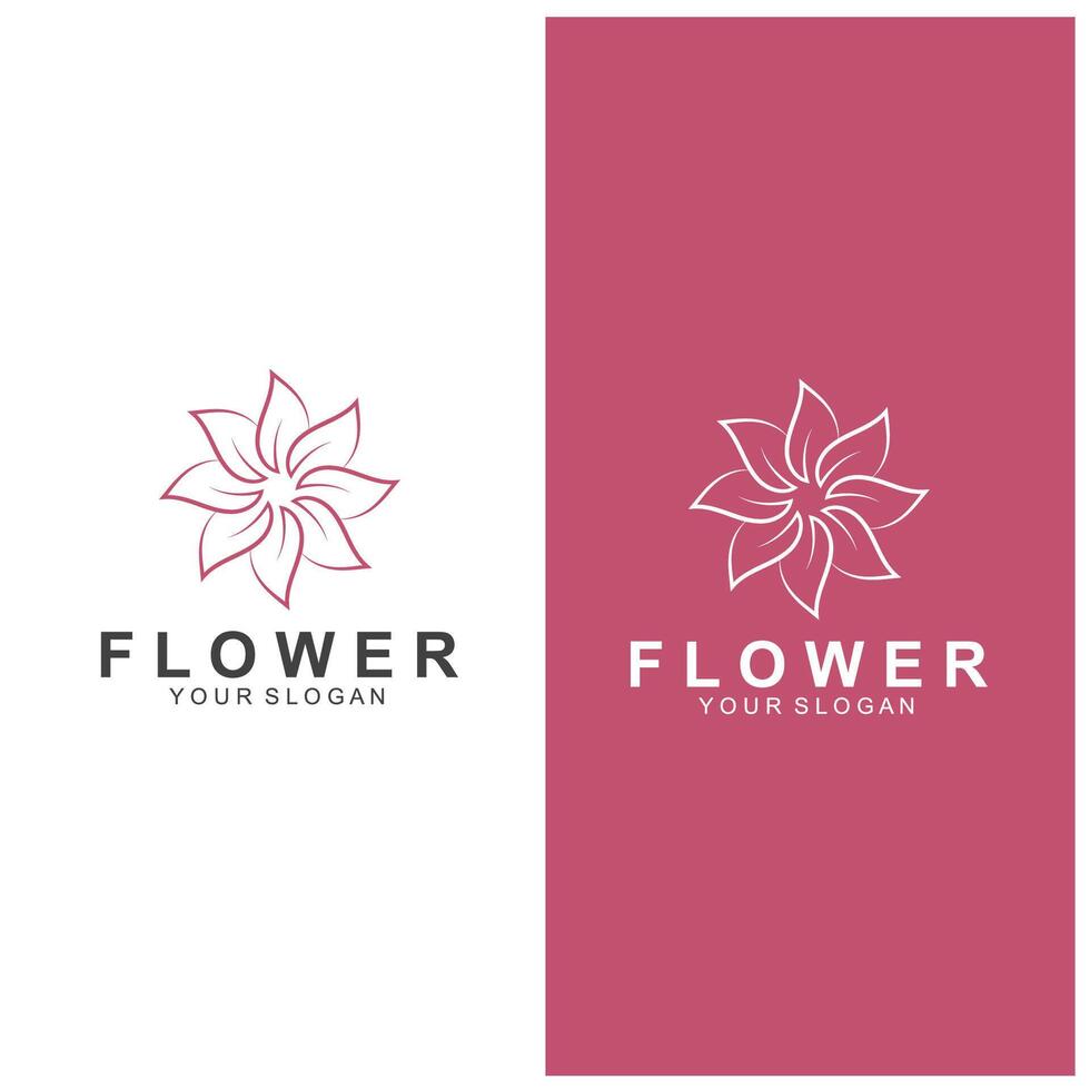 semplice fiore logo natura logo astratto design vettore