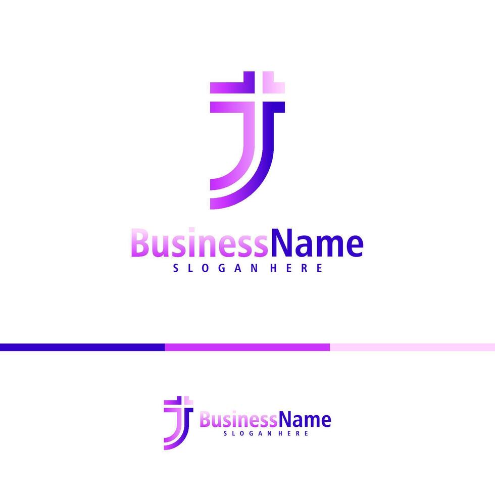 lettera j logo design vettore. creativo iniziale j logo concetti modello vettore