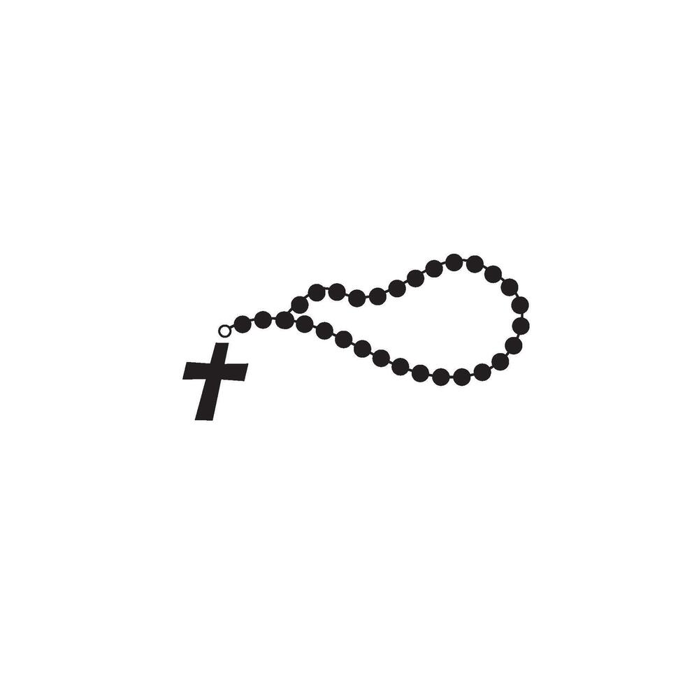 preghiera perline logo vettore