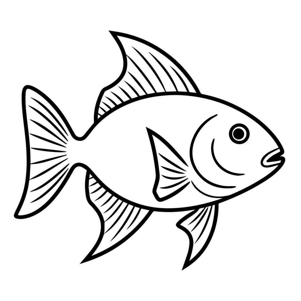 elegante pesce schema icona nel vettore formato per acquatico disegni.