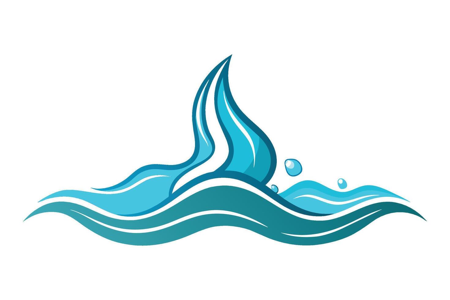 acqua onda forma vettore illustrazione su bianca sfondo