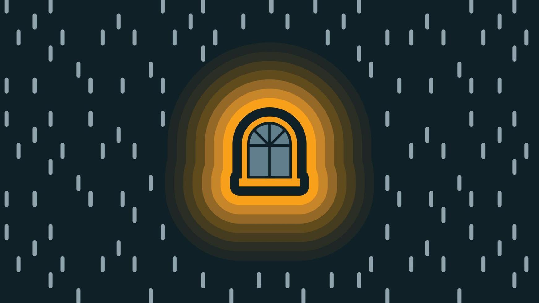 sfondo con finestra e gocce di pioggia vettore