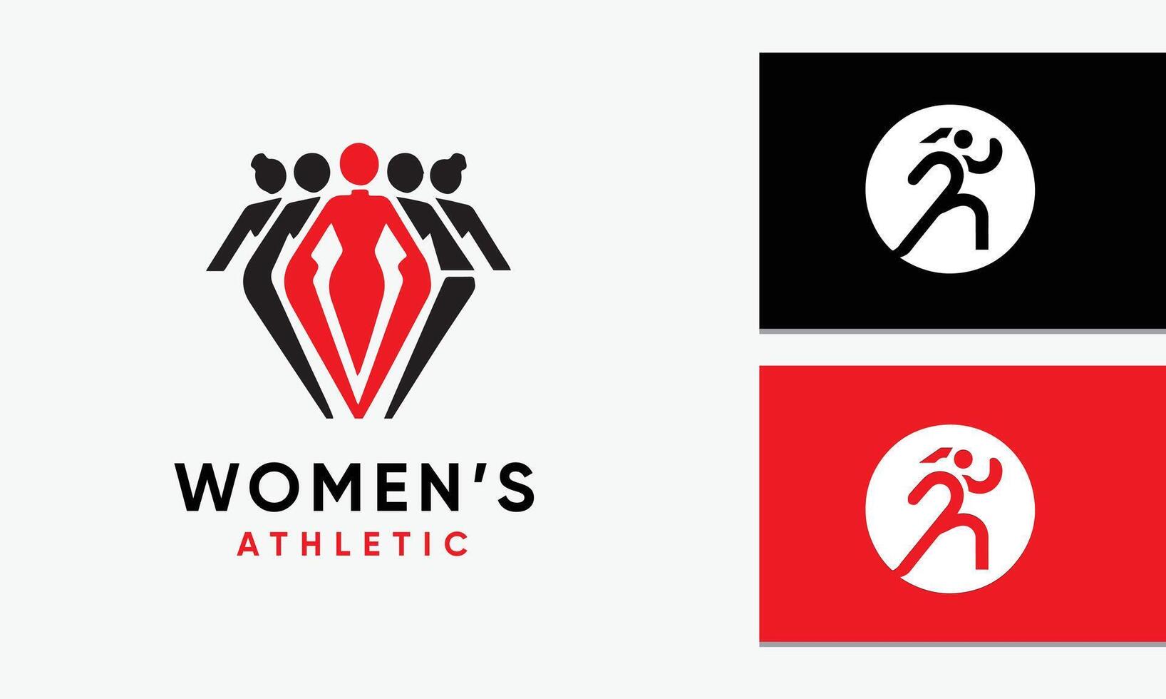 ai generato donna atletico logo vettore icona design
