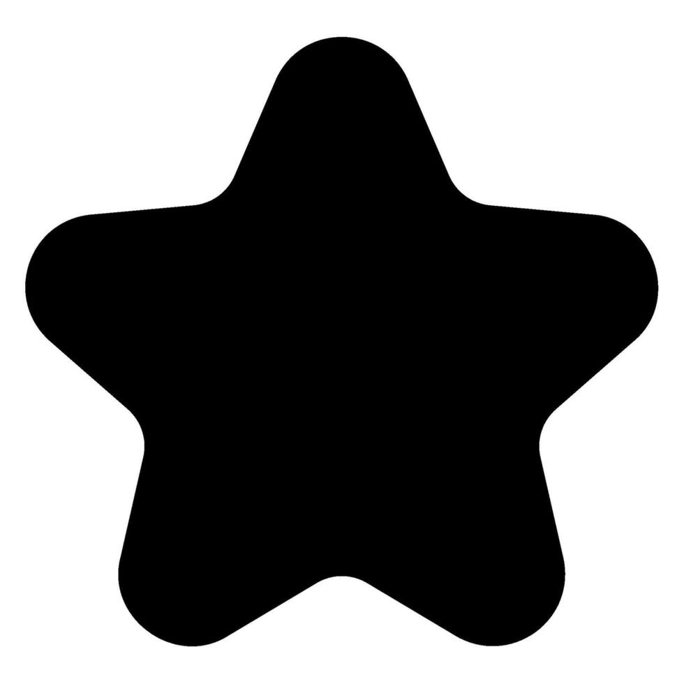 icona del glifo a stella vettore