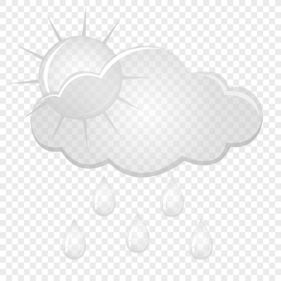 nube con pioggia gocce e sole. piatto design stile. per il design di il tuo sito web, logo, applicazione. vettore illustrazione