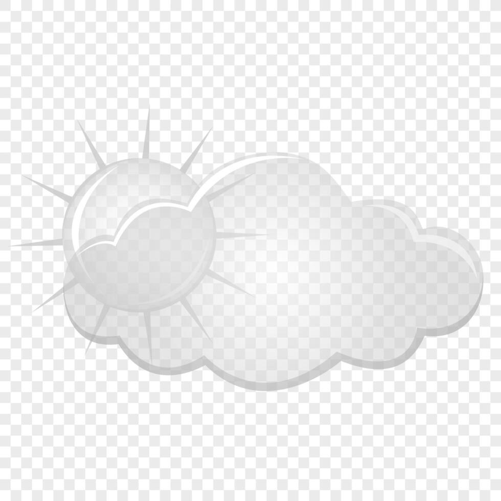 nube e sole. piatto design stile. per il design di il tuo sito web, logo, applicazione. vettore illustrazione