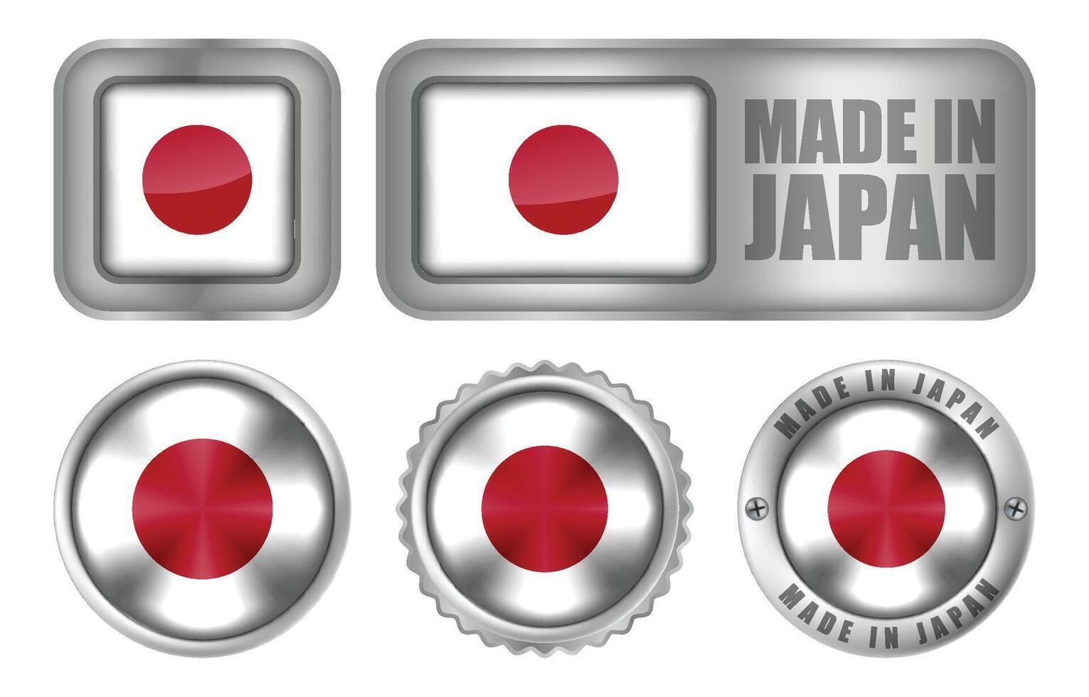 fatto nel Giappone foca distintivo o etichetta design illustrazione vettore