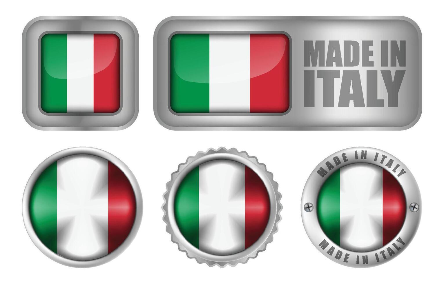 fatto nel Italia foca distintivo o etichetta design illustrazione vettore