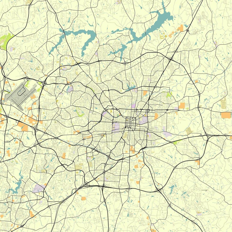 città carta geografica di Greensboro nord carolina Stati Uniti d'America vettore