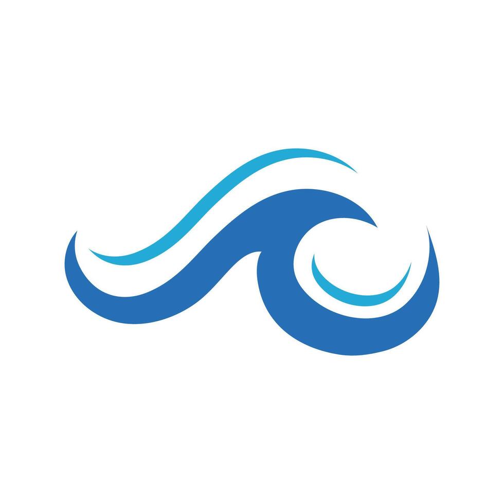 onda logo. grafico simboli di oceano o fluente mare acqua stilizzato per attività commerciale identità vettore. illustrazione acqua onda logo per attività commerciale emblema azienda vettore