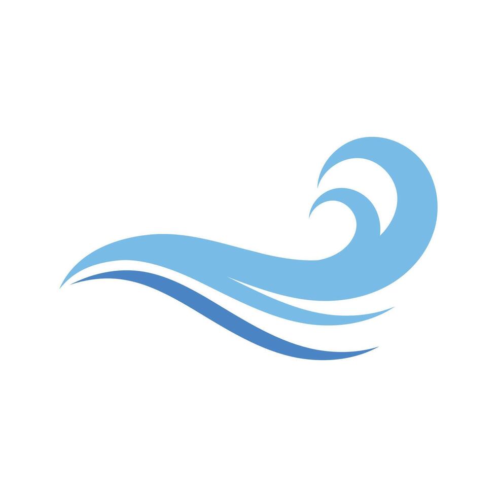 onda logo. grafico simboli di oceano o fluente mare acqua stilizzato per attività commerciale identità vettore. illustrazione acqua onda logo per attività commerciale emblema azienda vettore