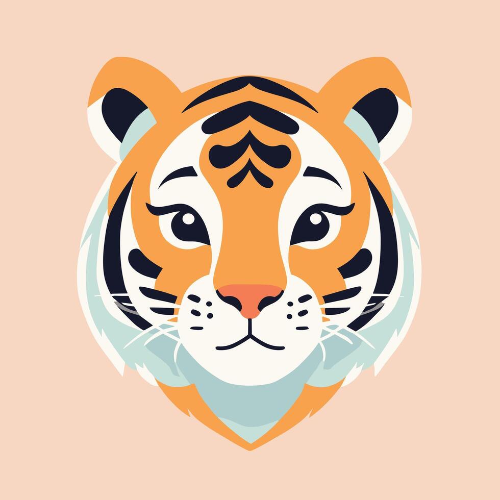 tigre cartone animato illustrazione clip arte vettore design