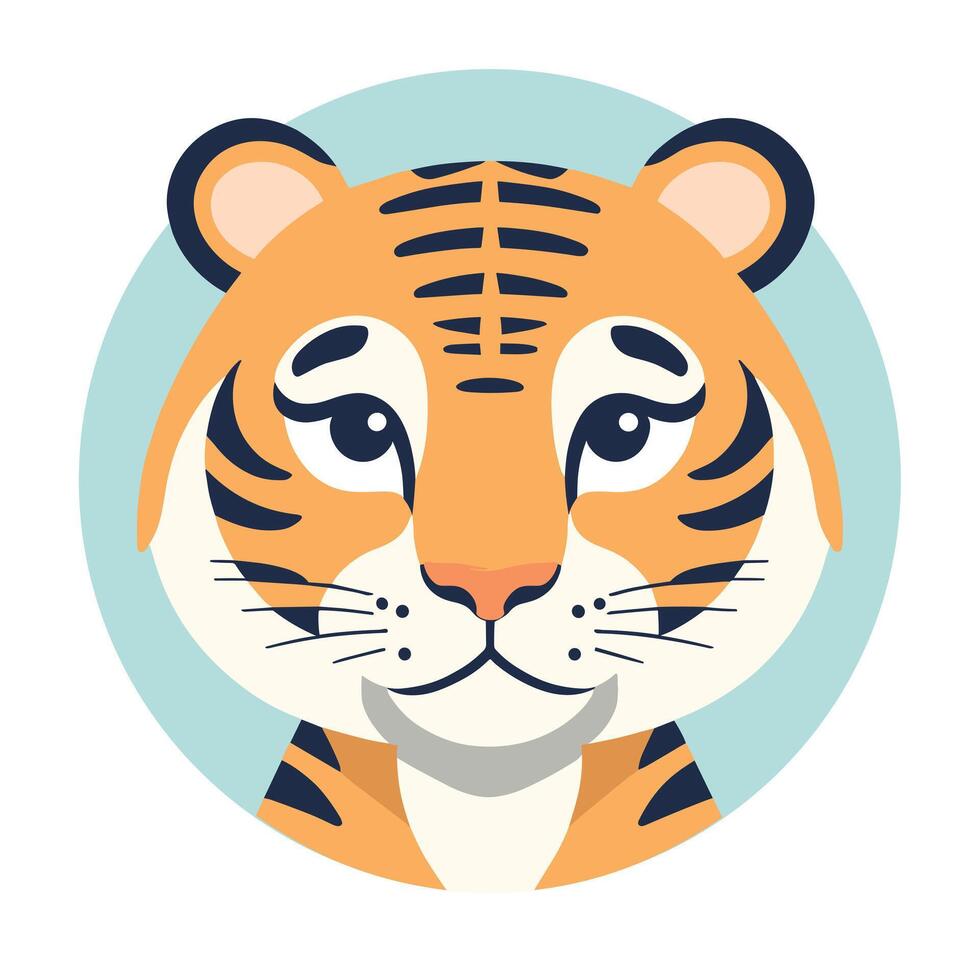 tigre cartone animato illustrazione clip arte vettore design