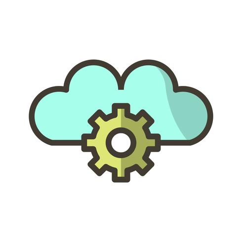 Icona di impostazioni di vettore nuvola