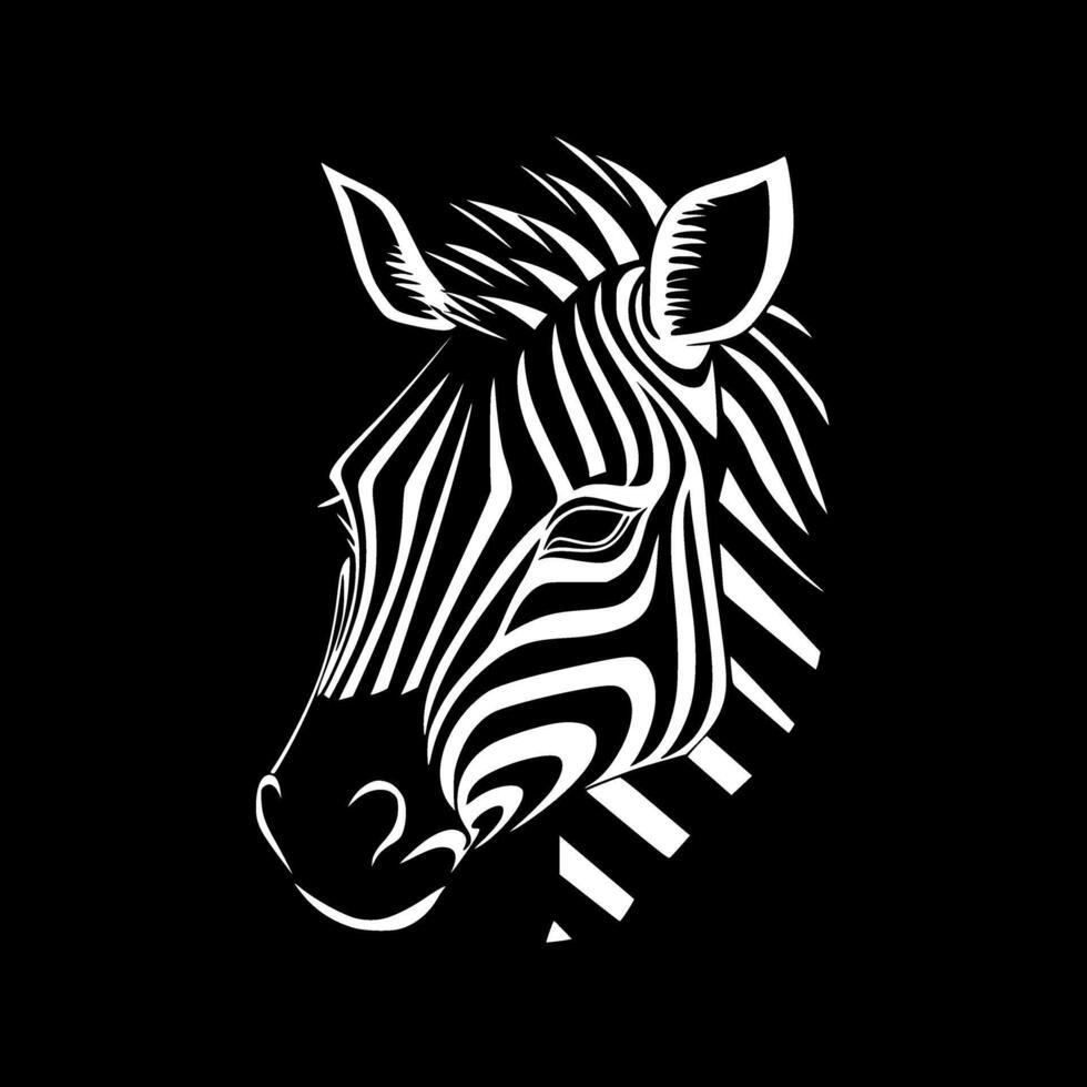 zebra - minimalista e piatto logo - vettore illustrazione