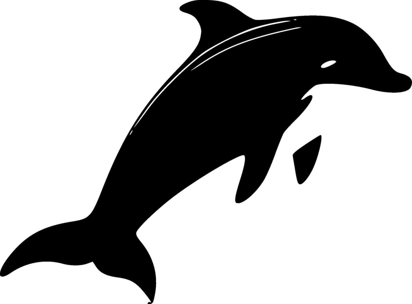 delfino - minimalista e piatto logo - vettore illustrazione