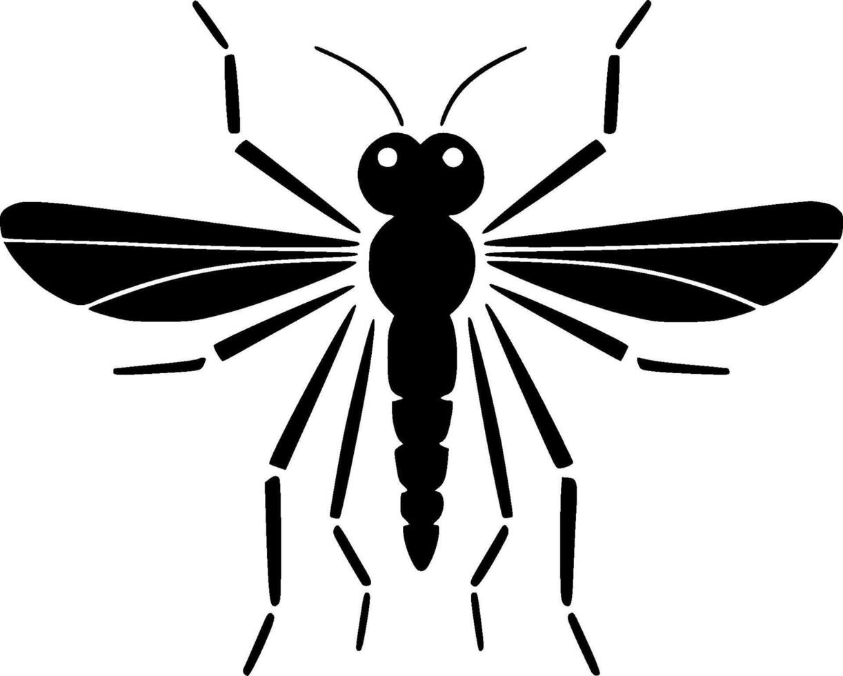 zanzara - minimalista e piatto logo - vettore illustrazione