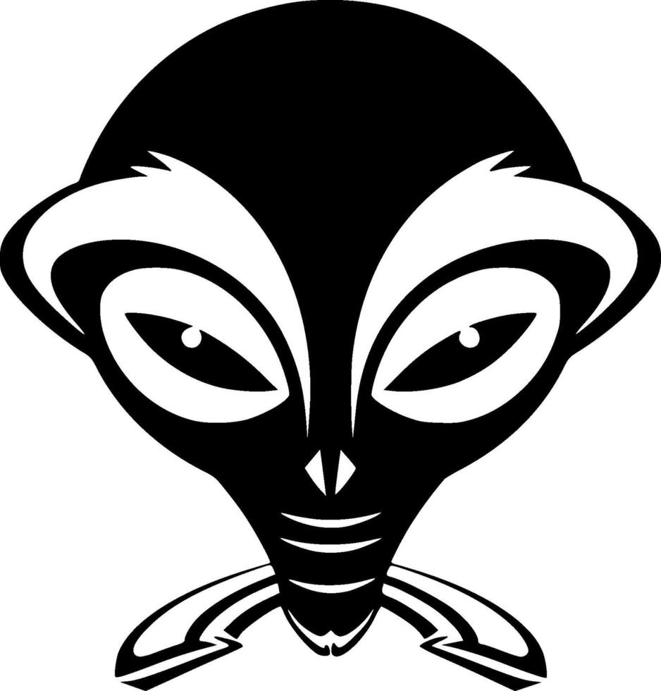 alieno, minimalista e semplice silhouette - vettore illustrazione