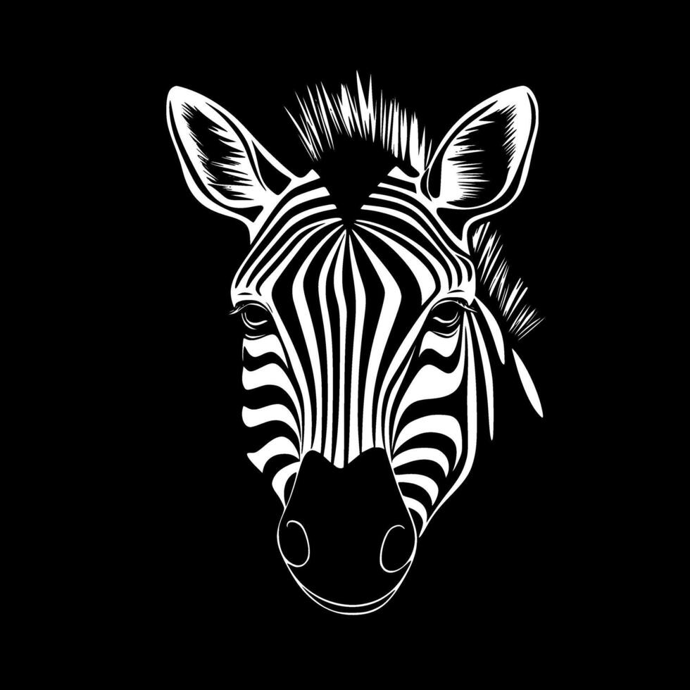 zebra - minimalista e piatto logo - vettore illustrazione