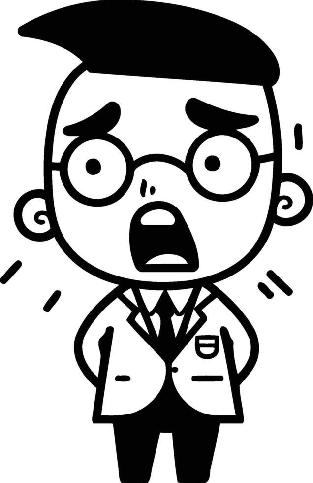irritato uomo d'affari cartone animato vettore illustrazione