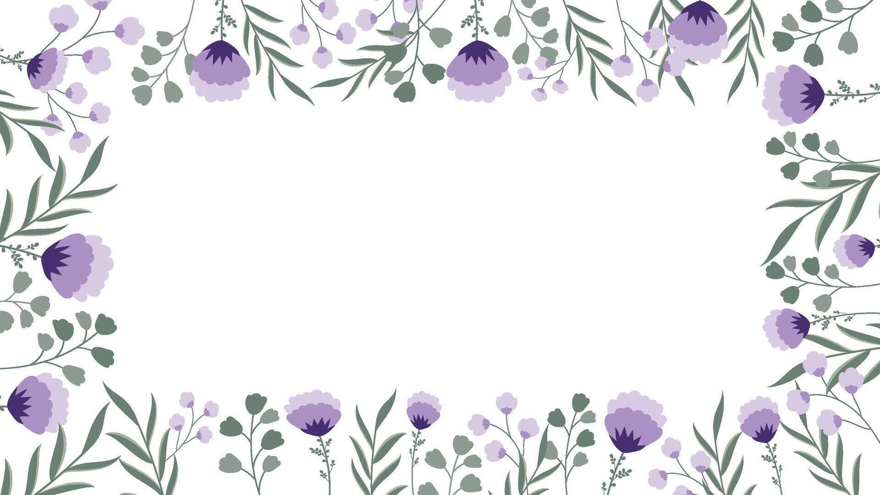 astratto viola fiore sfondo vettore design floreale telaio