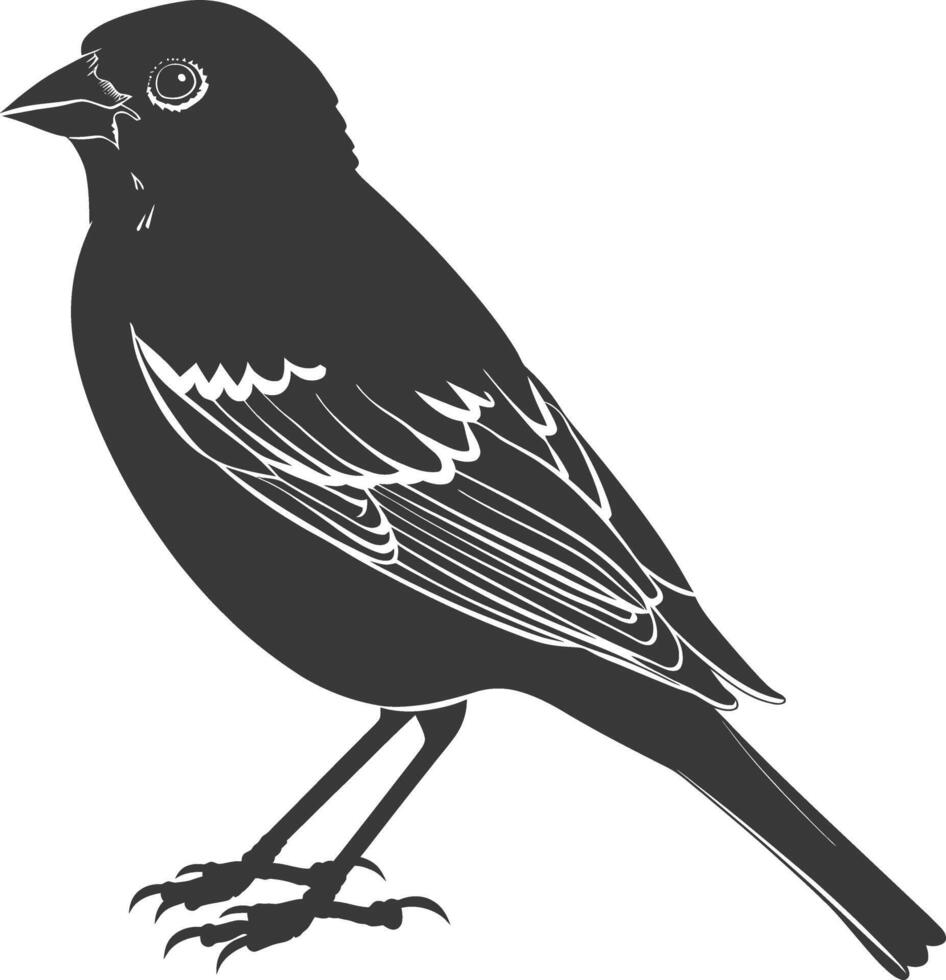 ai generato silhouette Casa passero uccello animale nero colore solo vettore