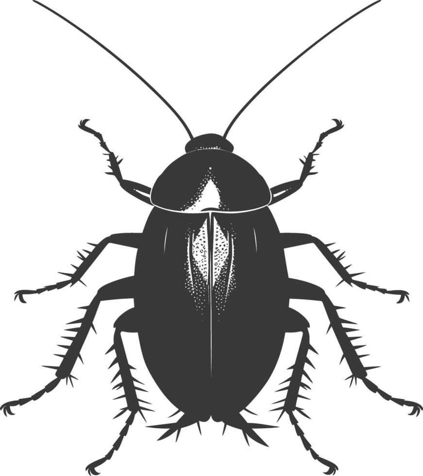 ai generato silhouette scarafaggio insetto animale nero colore solo pieno corpo vettore