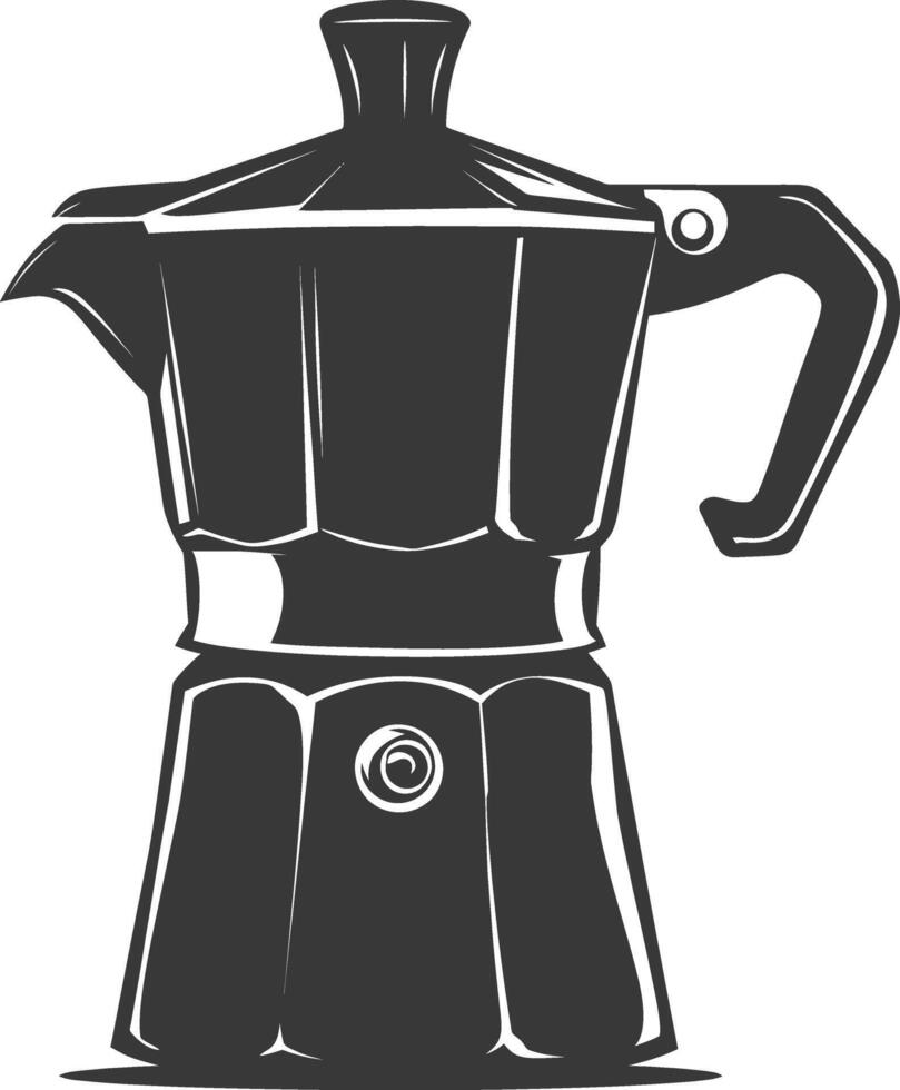 ai generato silhouette caffè creatore nero colore solo vettore