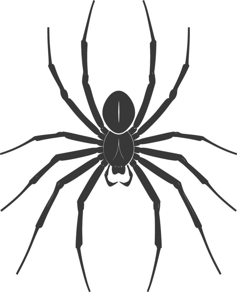 ai generato silhouette ragno animale nero colore solo vettore
