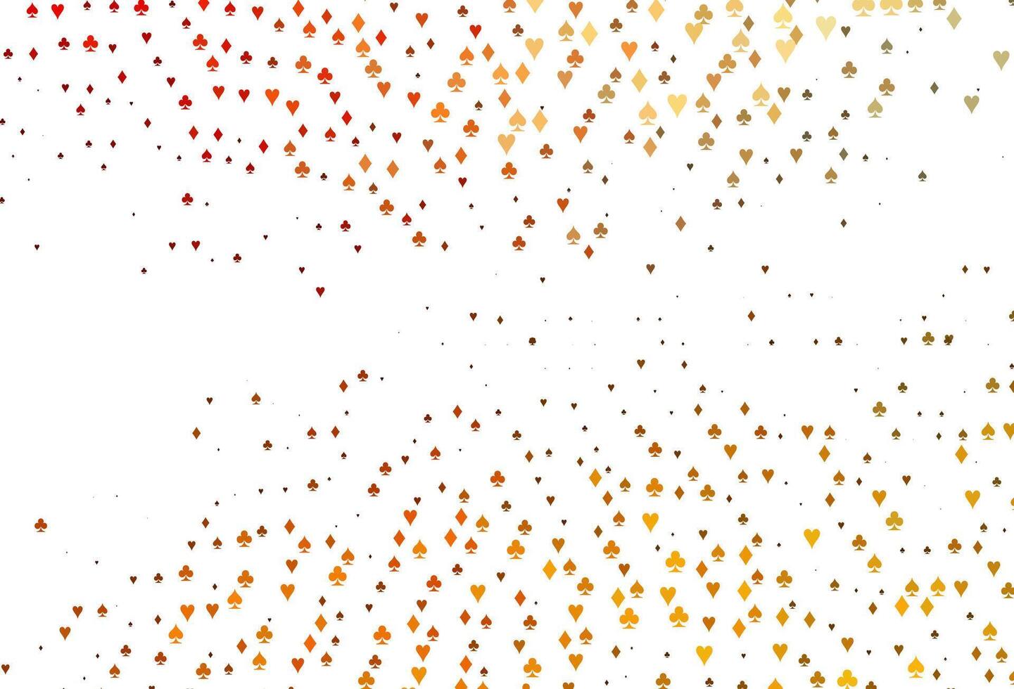sfondo vettoriale giallo chiaro, arancione con segni di carte.