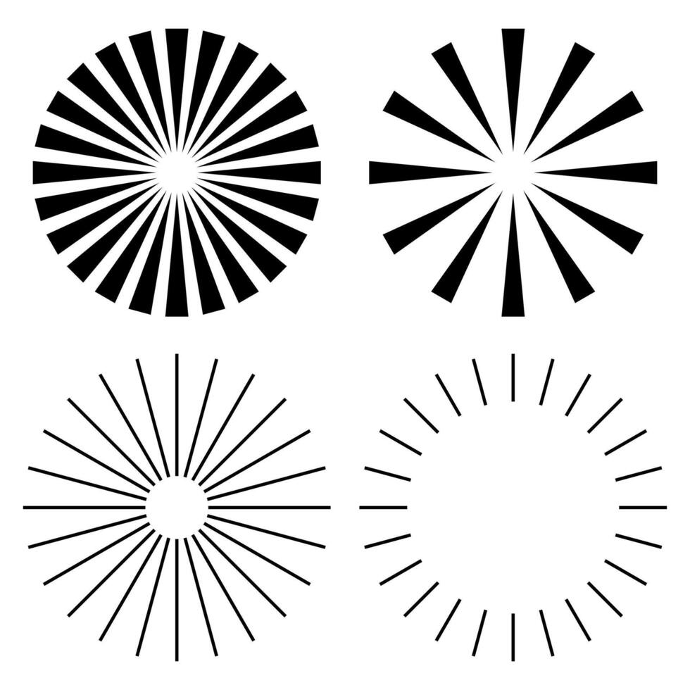 radiale cerchio Linee circolare radiante Linee vettore illustrazione.