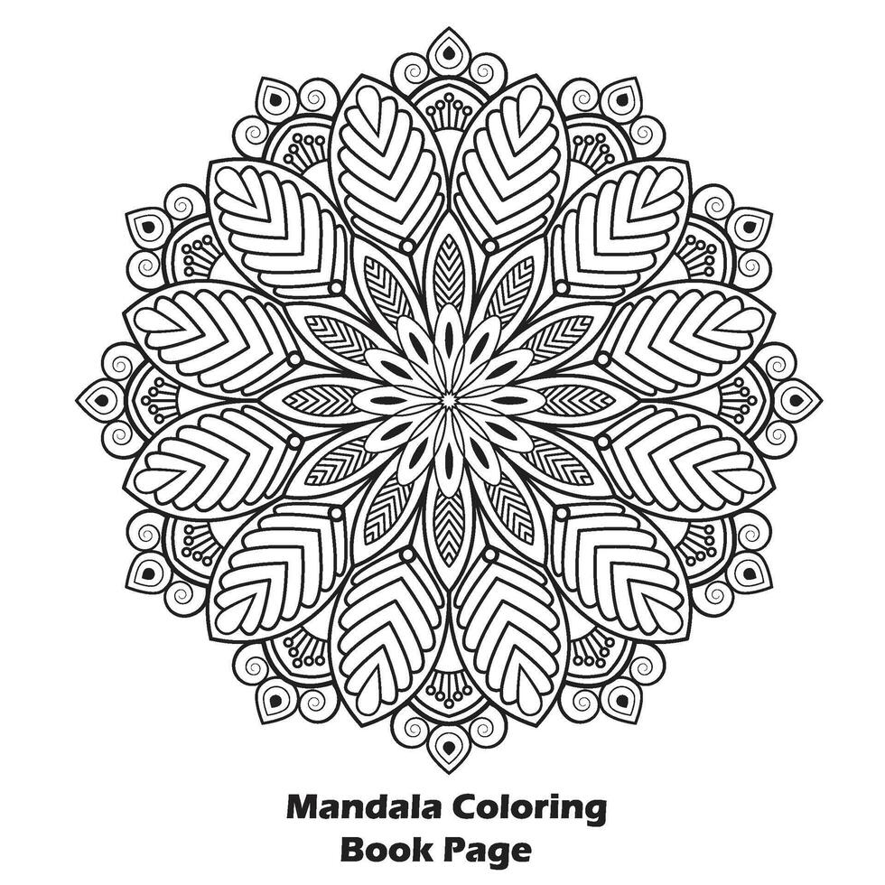 affermazioni per carta taglio e colorazione libro mandala design vettore