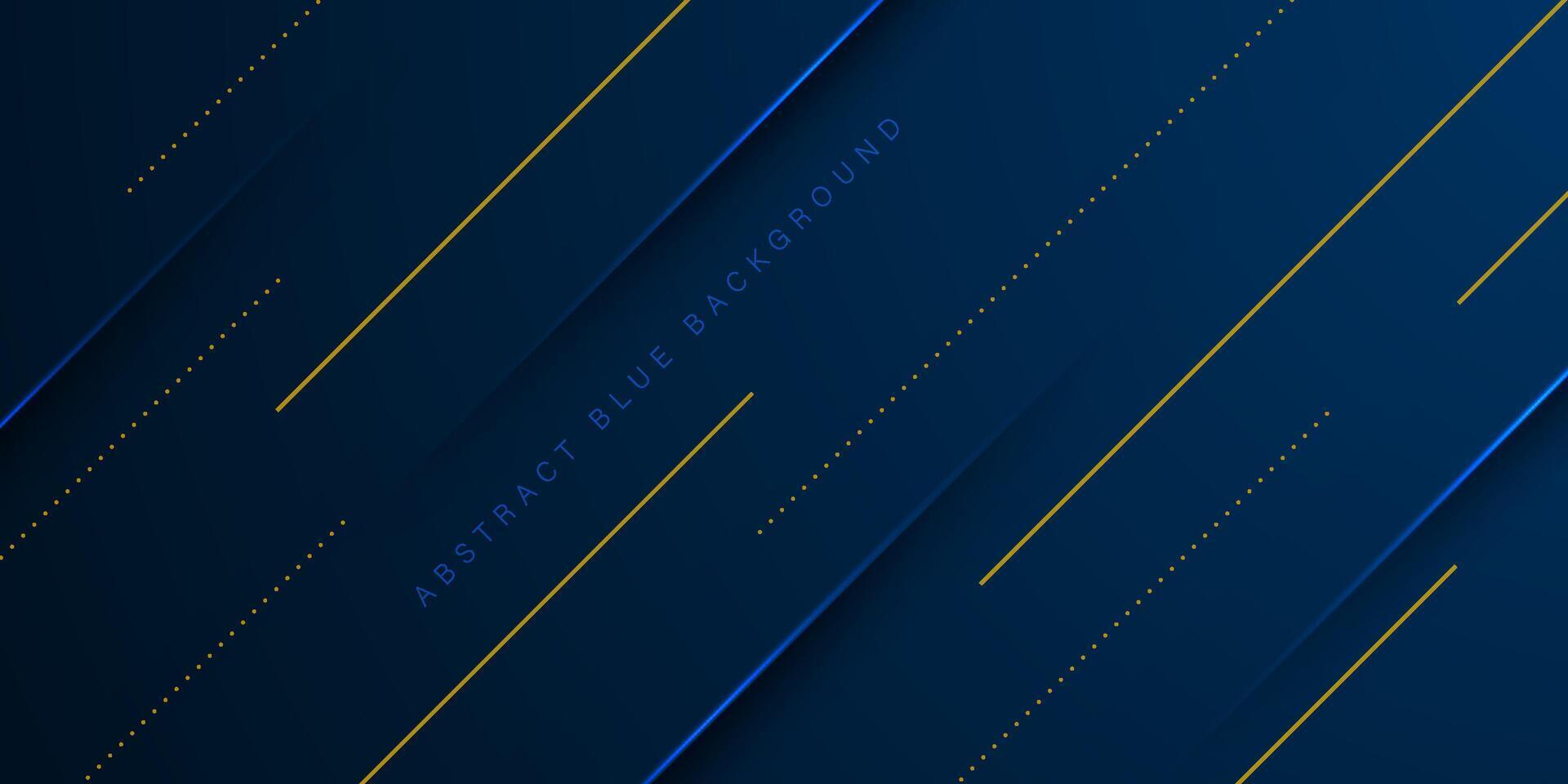 astratto semplice buio blu pendenza illustrazione sfondo con 3d Guarda sovrapposizione piazza con ombra e luci modello. arancia banda elemento modello. freddo design e lusso. eps10 vettore