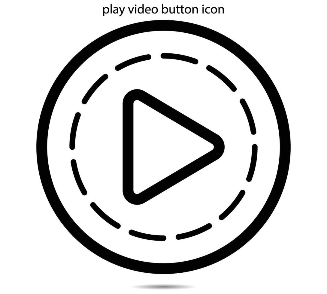 giocare video pulsante, vettore illustratore
