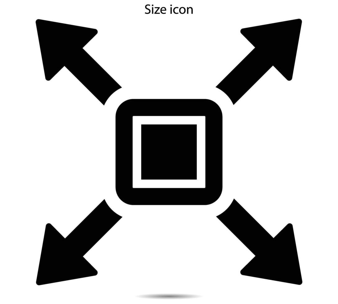 dimensione icona, vettore illustratore