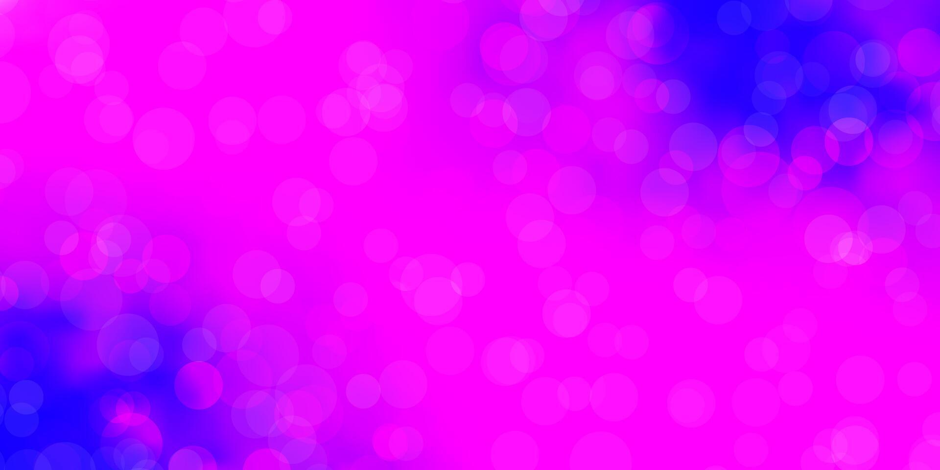 sfondo vettoriale rosa chiaro, blu con cerchi.