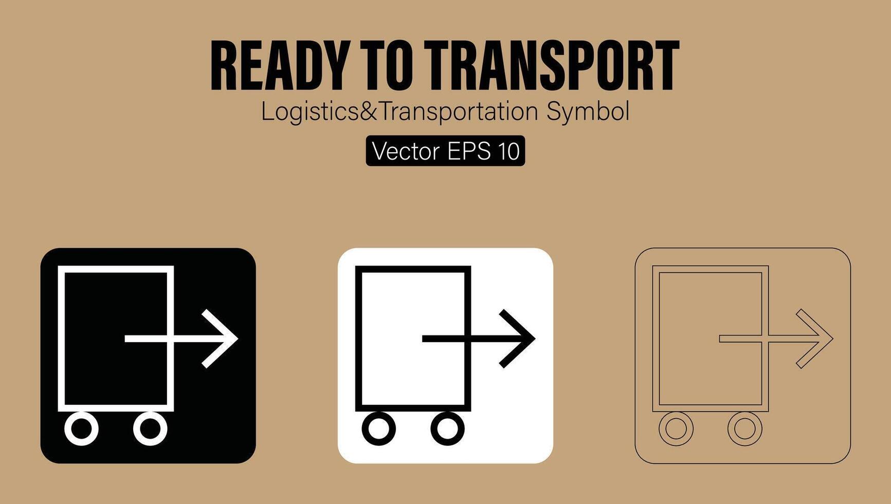pronto per trasporto la logistica e mezzi di trasporto simbolo vettore