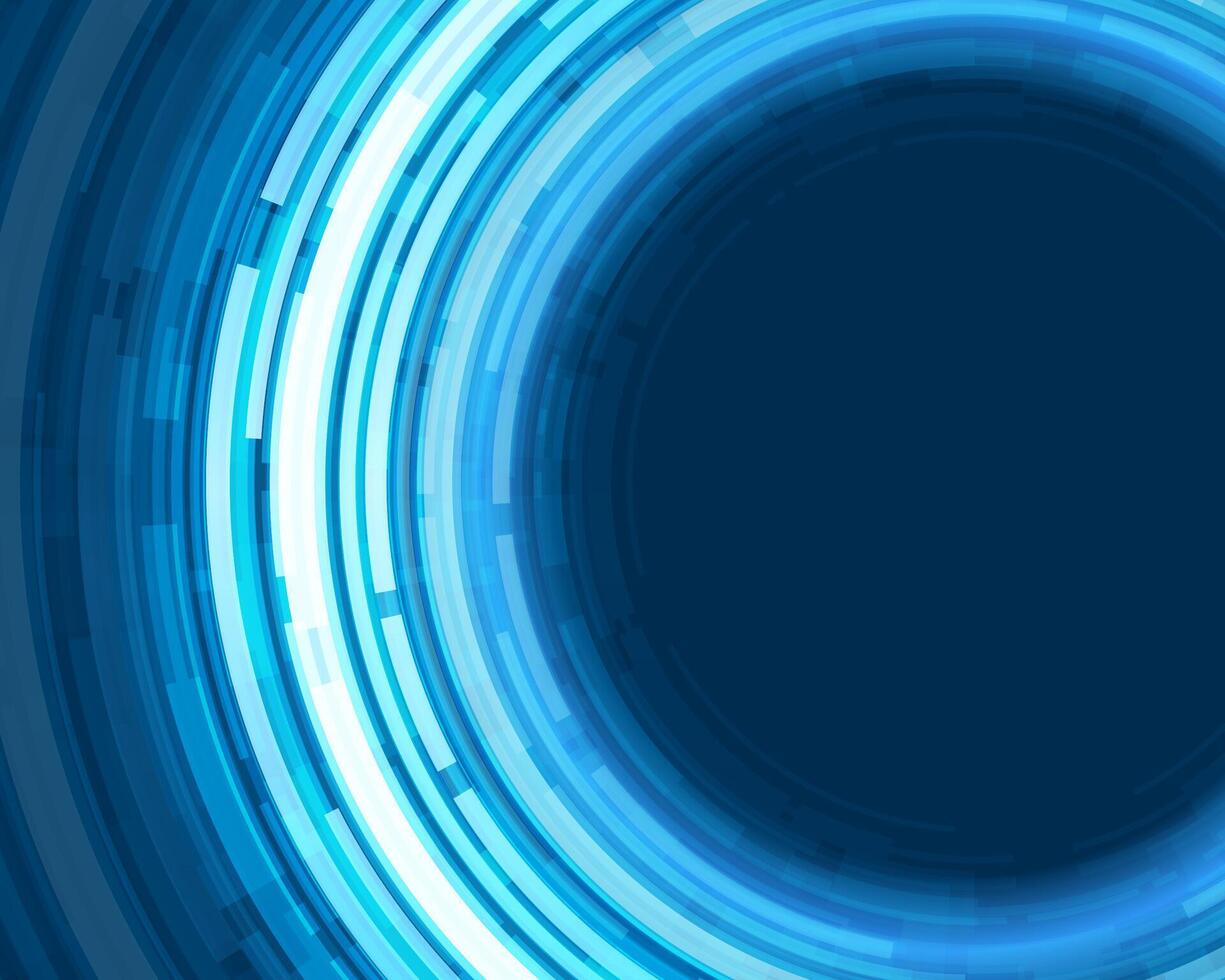 futuristico blu Tech portale design vettore