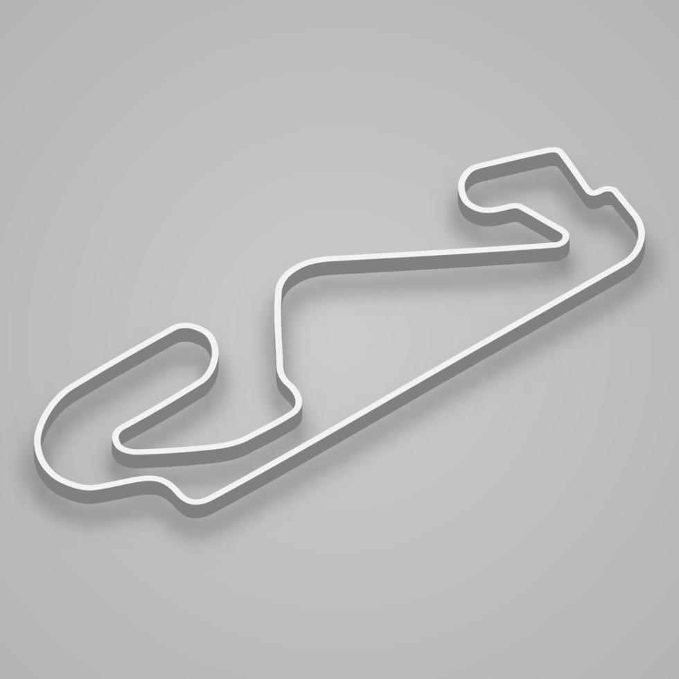 barcellona - circuito catalunya per il motorsport e l'autosport. Gran Premio di Spagna vettore